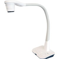 White Optoma DC460 document camera with flexible arm and USB 2.0 connectivity, featuring a 1/3.2" CMOS sensor.