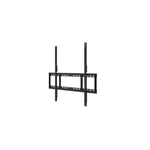 Black wall mount bracket for a 98-inch TV, featuring a sturdy metal construction with adjustable mounting arms and multiple holes for secure installation.