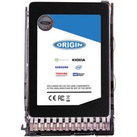 Black and silver Origin Storage 6.4TB 2.5 SAS SSD with branded label and visible connector pins.