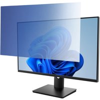 Anti-blue security filter for 23.8in monitor, transparent blue tint, rectangular shape, easy plug-in design.