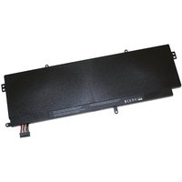 Black rectangular lithium battery for Dell, 42WHR capacity, with connector and label on the side.