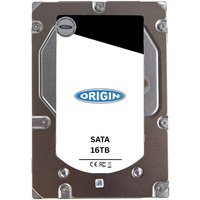 Origin Storage 16TB 3.5in NAS HDD, silver casing, SATA interface, 7200RPM, with Origin logo on white label.