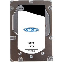 Origin Storage 18TB 3.5in NearLine SATA HDD, silver casing, visible screws, blue logo, white label.