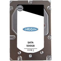 Origin Storage 500GB 3.5in SATA HDD, silver casing, black and white label, 7200RPM, non-hotplug design.