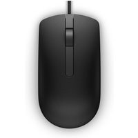 Black Dell Origin Storage MV7MK optical mouse, right-hand, USB Type-A, 1000 DPI, with scroll wheel and sleek design.