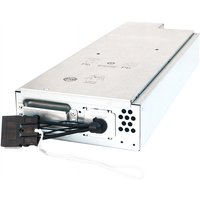 Rectangular Origin UPS battery cartridge with metal casing, black connector cables, and ventilation holes.