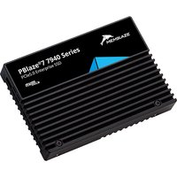 Black Origin Storage PBlaze7 7940 Series SSD with ribbed design and blue accent, 3.84TB capacity, PCIe 5.0 interface.