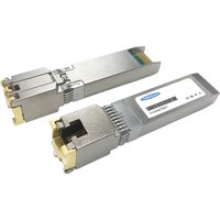 Silver Origin Storage transceiver with rectangular shape, labeled side, and copper connector.