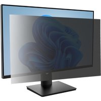 Security filter screen for 22-inch monitor, semi-transparent, rectangular, with anti-glare feature, black frame.