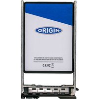 Origin Storage 2TB SSD in silver hot swap caddy, blue and white label with logo, 2.5in SATA 3D QLC design.