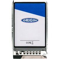 Origin Storage SSD 30.7TB, 2.5in NVMe U.2 in hot swap caddy, white and blue casing with Origin logo.