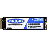 Origin Storage 512GB NVMe M.2 SSD, black circuit board, blue and white label, 80mm length.