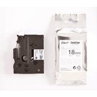 Brother P-Touch TZECL4 18mm head cleaning tape, black cassette with white label, silver packaging beside it.