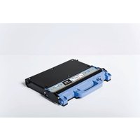 Black and blue Brother WT320CL waste toner box with a handle and labeled front panel.