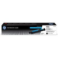 HP 143A Black Toner Reload Kit, black and white packaging with blue accents, syringe-style toner container.
