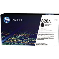 HP 828A Black Drum Unit CF358A in black box with colorful text and HP logo on top left corner.