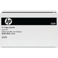 White HP CE247A Fuser Unit box with black text and HP logo, labeled for HP Color LaserJet, 220V.