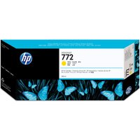 HP No.772 Yellow Ink Cartridge box with blue butterfly design and HP logo.