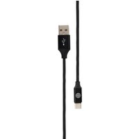 Black USB-A to USB-C cable, 1.2m length, with sleek connectors and durable design by OUR PURE PLANET.