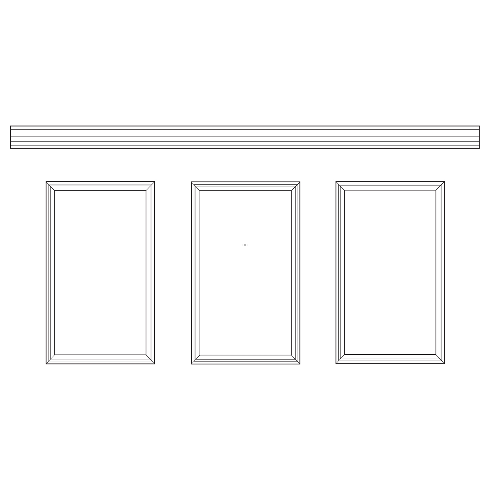 Paint Ready Rectangular Wall Panel Kit With Dado - image 3