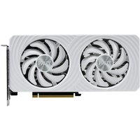 Palit GeForce RTX 5060 Ti White OC graphics card with dual fans, white casing, and 8 GB GDDR7 memory.