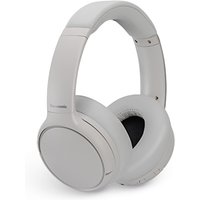 White Panasonic RB-M600B headset with cushioned ear pads and adjustable headband for calls and music.
