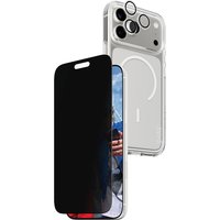 PanzerGlass 3-in-1 Privacy Bundle for iPhone 17 Pro Max, includes black privacy screen and clear protective case.