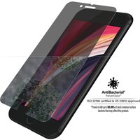 PanzerGlass Privacy Screen Protector for iPhone SE, 8, 7, 6, 6s; black edges, anti-bacterial, standard fit.