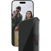 Privacy screen protector for iPhone Air, ultra-wide fit, black tint, with EasyAligner for precise application.