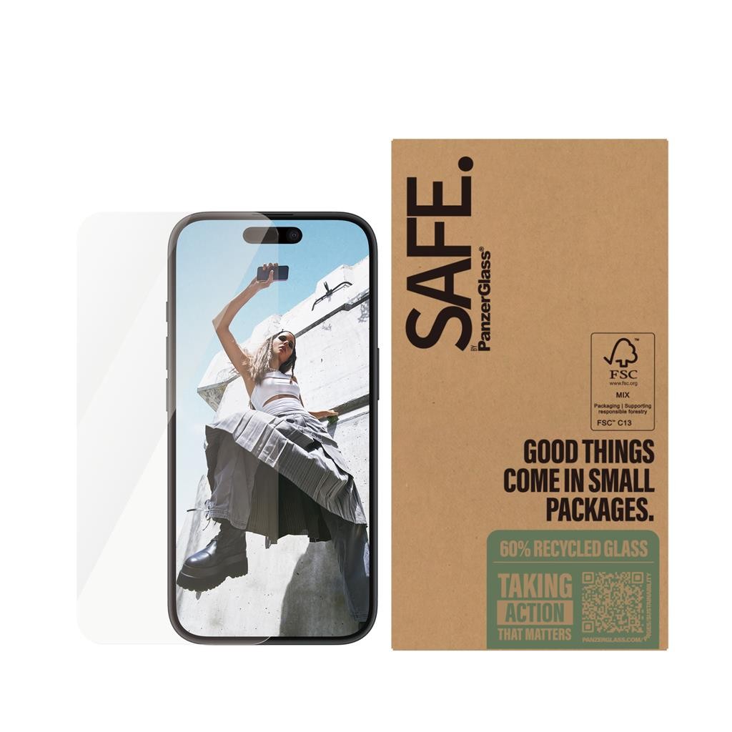 PanzerGlass SAFE. by ® Screen Protector iPhone 16 | 15 | Ultra-Wide Fi - image 3