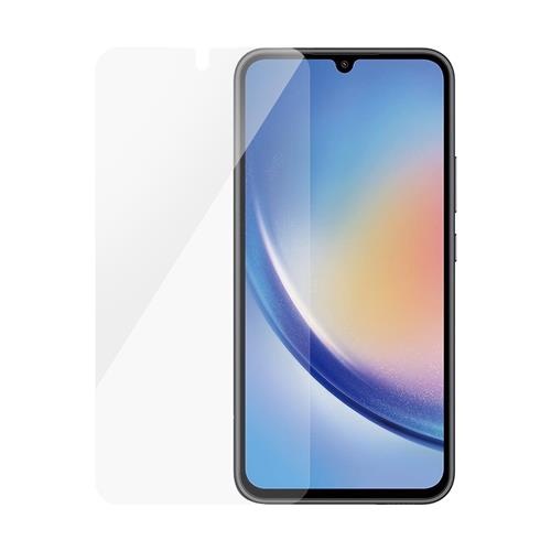 Clear, ultra-thin screen protector designed for Samsung Galaxy A35 5G, featuring a precise cutout for the front camera and a smooth, glossy finish.