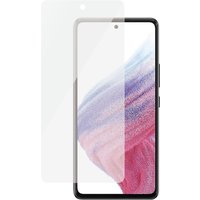 Clear PanzerGlass screen protector for Samsung Galaxy A52, edge-to-edge coverage, precise cutouts for camera and sensors.