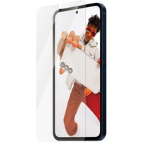 Clear PanzerGlass screen protector for Samsung Galaxy A56 5G, ultra-wide fit, edge-to-edge coverage, anti-scratch design.