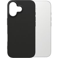 Black TPU iPhone 17 case by PanzerGlass, sleek design with precise cutouts for camera and buttons.