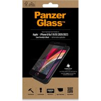 PanzerGlass screen protector packaging for iPhone 8/7/6s/6/SE, brown box with black phone image and orange logo.