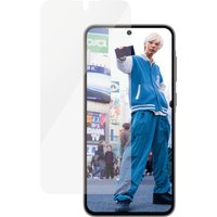 Clear PanzerGlass screen protector for Samsung Galaxy S24 FE, A36 5G, A56 5G, shown over a smartphone display.