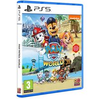 PS5 game "PAW Patrol World" by BANDAI NAMCO, blue case, colorful cover with cartoon characters and adventure scenes.
