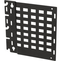Black Peerless ACC-UCM mounting kit with grid pattern and multiple slots for versatile installation.