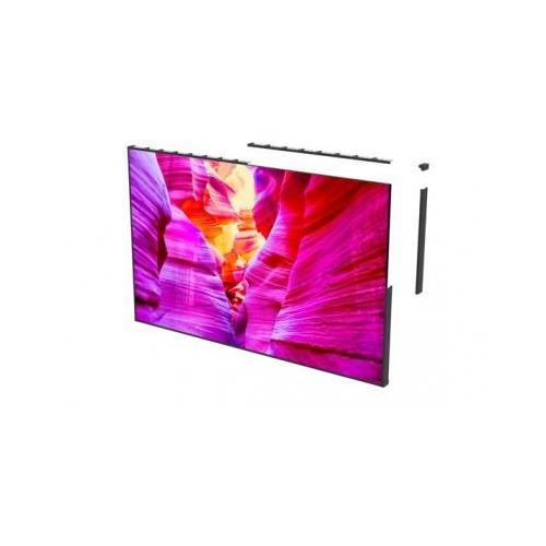 Black metal video wall display accessory with a sleek design, featuring a sturdy frame and multiple mounting points for secure installation.