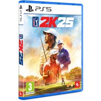 PS5 game "PGA 2K25" with golfers on cover, includes Extra Butter x adidas Pack, in blue case.
