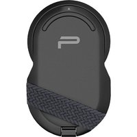 Black PGYTECH MagFlex Kickstand with a textured band and sleek oval design, featuring a subtle logo on top.