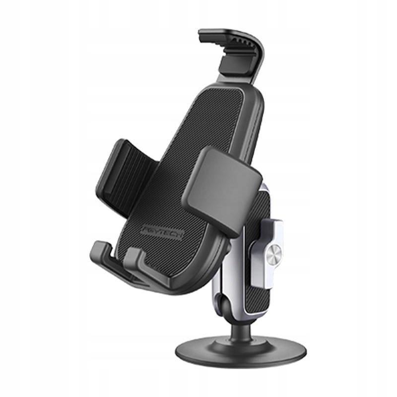 Black PGYTECH P-PG-003 passive holder for mobile phones, featuring a textured grip surface, adjustable arms, and a sturdy base for secure positioning.
