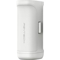 White PGYTECH power bank 3000 mAh with curved edges and side button, sleek design with PGYTECH logo.