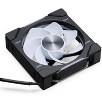 Black Phanteks D30-120 computer case fan, 12 cm, with white blades, square frame, and cable, set of 3.
