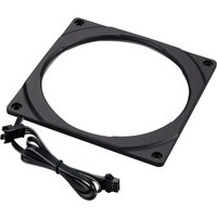 Black Phanteks Halos Digital Mounting Kit with circular frame, four corner holes, and attached cable.
