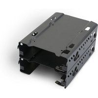 Black Phanteks HDD mounting bracket with dual slots, metal construction, and side ventilation holes.