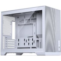 White Phanteks XT M3 Micro Tower with mesh front panel, tempered glass side, and multiple expansion slots.