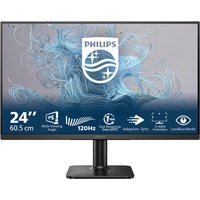 Black Philips 24" Full HD LCD monitor with thin bezels, 1920x1080 resolution, and a sturdy rectangular stand.