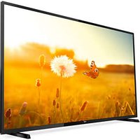 Philips EasySuite 32-inch HD TV, black frame, slim design, displaying a vibrant field with flowers and a butterfly.