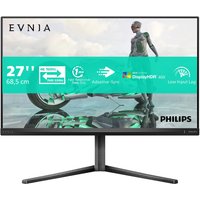 Philips Evnia 27" 4K Ultra HD Gaming Monitor with slim bezels, adjustable stand, and vivid display graphics.